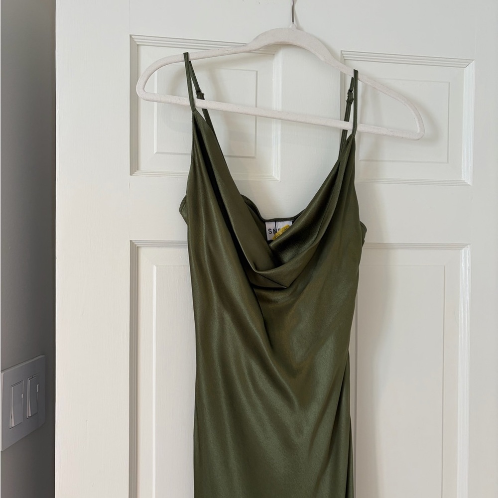 SNDYS Skin Maxi Dress in Olive - Picture 5 of 7